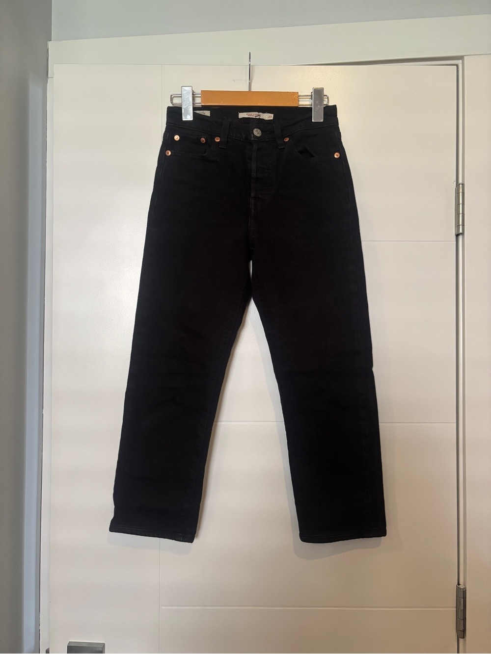 Levi's Black Wedgie Straight Jeans